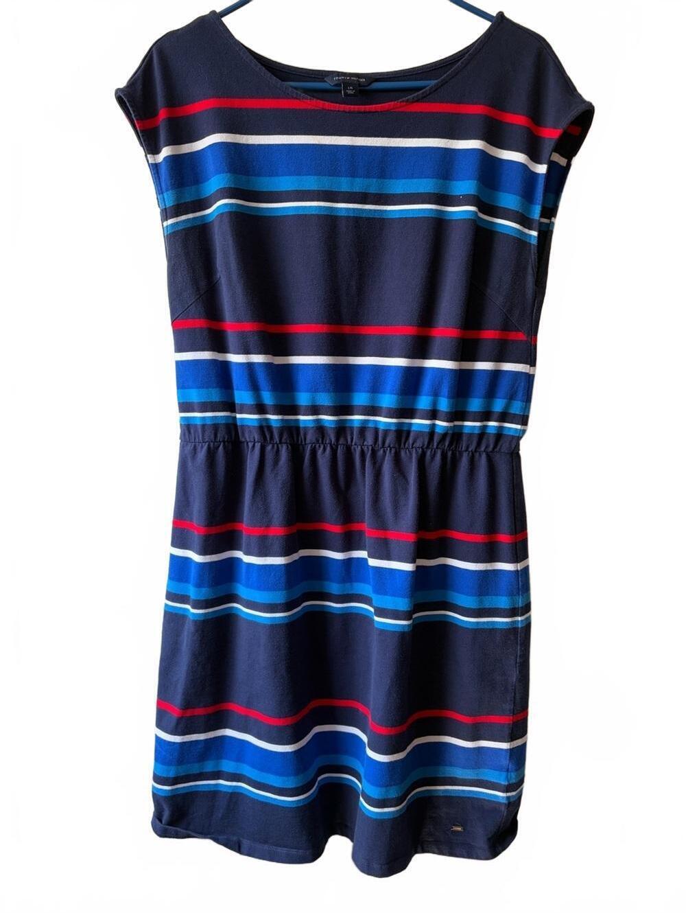 Tommy Hilfiger Navy Dress with Red, White & Blue Stripes